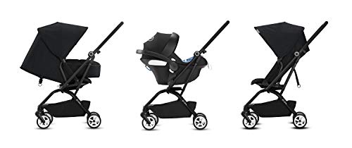 CYBEX Gold Silla de paseo Eezy S Twist, Asiento giratorio 360°, compacta, desde el nacimiento hasta 17 kg (aprox. 4 años), Manhattan Grey