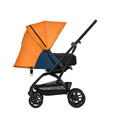 CYBEX Gold - Silla de Paseo Eezy S Twist+, Asiento reversible 360°, Ultracompacta, Ligera, de 0 a 17 kg (4 años aprox), Colección denim, Manhattan Grey