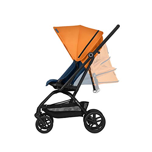 CYBEX Gold - Silla de Paseo Eezy S Twist+, Asiento reversible 360°, Ultracompacta, Ligera, de 0 a 17 kg (4 años aprox), Colección denim, Manhattan Grey