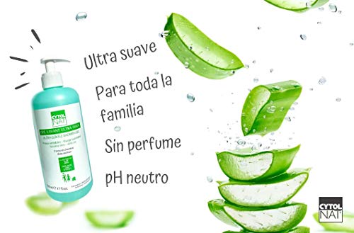 CYTOLNAT® Gel Limpiador Ultrasuave 500 ml – Pieles sensibles y uso diario para toda la familia – Rostro, cuerpo, cabello – Hipoalergénico y sin perfume