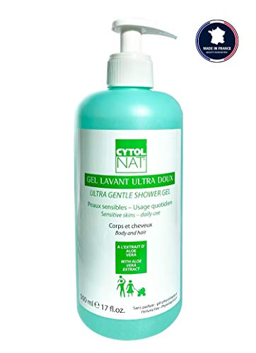 CYTOLNAT® Gel Limpiador Ultrasuave 500 ml – Pieles sensibles y uso diario para toda la familia – Rostro, cuerpo, cabello – Hipoalergénico y sin perfume