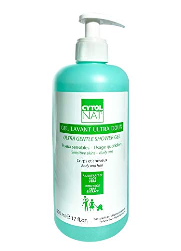 CYTOLNAT® Gel Limpiador Ultrasuave 500 ml – Pieles sensibles y uso diario para toda la familia – Rostro, cuerpo, cabello – Hipoalergénico y sin perfume