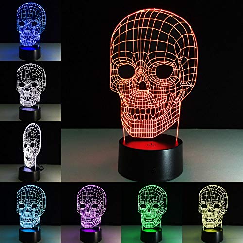 D s Night Light Lamp 3D Lights ns Nightlight Night Lights con LED Illusion Visual Mood Lamp Decor Halloween