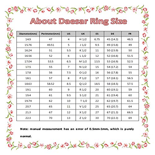 Daesar Anillo de Acero Inoxidable para Hombre Anillos 8MM Anillo Azul Rayas Plata Anillos con Grabado Gratis Anillo Talla 25