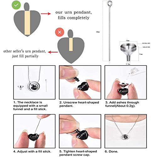 Daesar Colgantes Cenizas Corazón con ala de Ángel Piedra del Zodíaco y ECG Grabado Uncle Always on my Mind Forvever in my Heart Noviembre Amarillo