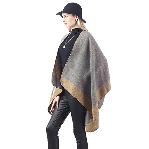 Damas De Otoño E Invierno Los Patrones De Combinación De Colores De Las Calles Europeas Y Americanas Mantienen Cálidos Y Cómodos Chales De Bufanda Para Damas Chales De Vacaciones De Oficina Diarios