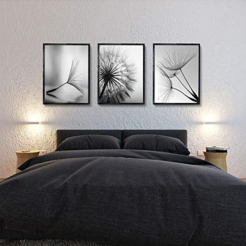 Dandelion Flower Canvas Painting Modern White and White Art Print Picture Home Living Room Abstract Wall Poster 30X40cm