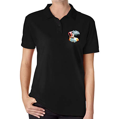 David A Beltran Playboi Carti Essentials - Polo de algodón de ajuste regular para mujer Negro Negro L