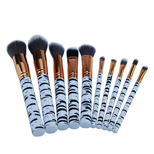 Da.Wa 10X Brochas para Maquillaje de Ojos, Delineador Cejas Sombra de Ojos Brochas Difusoras de Polvos Líquidos