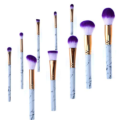 Da.Wa 10X Brochas para Maquillaje de Ojos, Delineador Cejas Sombra de Ojos Brochas Difusoras de Polvos Líquidos