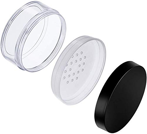 Da.Wa - Tarros vacíos de plástico para base de maquillaje de 30 g, con tamiz y polvo, 5 unidades, plástico, Transparente, 57*28MM