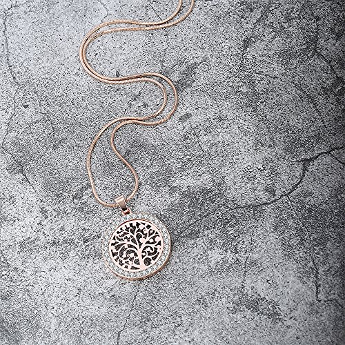 De las mujeres collar de gargantilla, Celta árbol de la vida colgante collar para niñas cadena collar con CZ Crystal