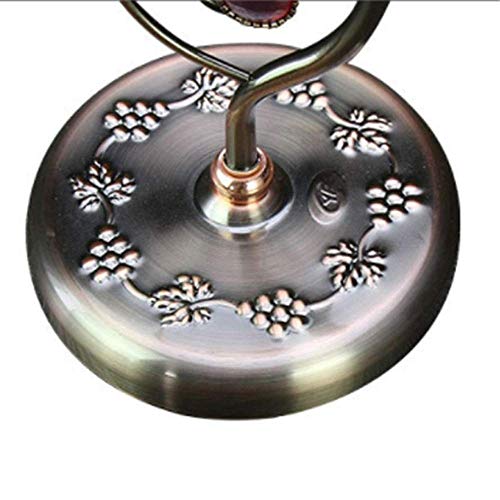 Debajo del gabinete Soporte para copas de vidrio Artístico Elegante 6 Ganchos Cromo Tono Metal Soporte para copas de vino Soporte para copas de vino Soporte para copas de vino independiente Organiza