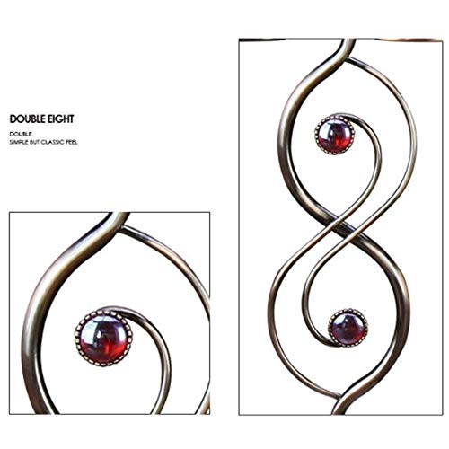 Debajo del gabinete Soporte para copas de vidrio Artístico Elegante 6 Ganchos Cromo Tono Metal Soporte para copas de vino Soporte para copas de vino Soporte para copas de vino independiente Organiza