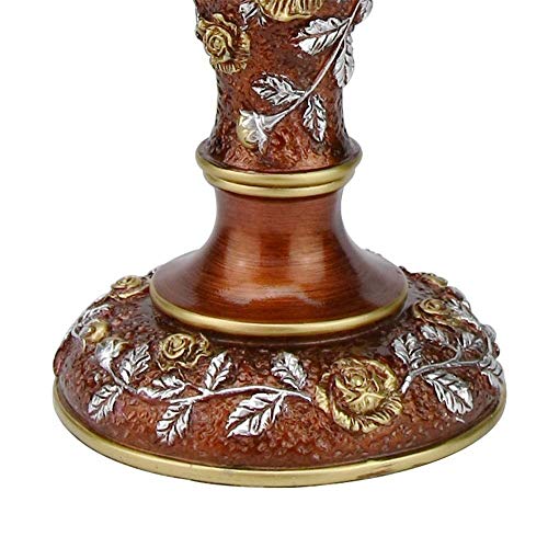 Debajo del gabinete Soporte para copas de vidrio Clásico elegante Pintado a mano Flor de rosa Estante para copas de vino Encimera Soporte para exhibición de copas de vino Soporte independiente para