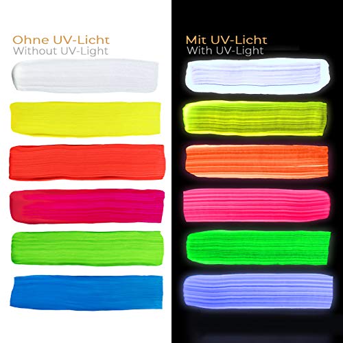 Decola Pinturas Acrilicas Neon | Botes Colores Acrílicos Para Pintar 6 X 20 ml | Pinta Y Decora Sobre Todas Superficies | Hechos En Rusia Por Neva Palette