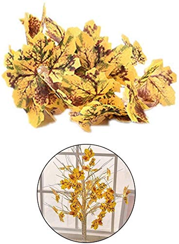 Decoración del partido Cadena de luz LED de simulación Hoja de Acción de Gracias Decoración Lámparas noche de Halloween Adornos eléctricos for Suministros Césped Garden Party decoración DOISLL