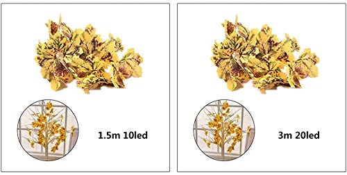 Decoración del partido Cadena de luz LED de simulación Hoja de Acción de Gracias Decoración Lámparas noche de Halloween Adornos eléctricos for Suministros Césped Garden Party decoración DOISLL