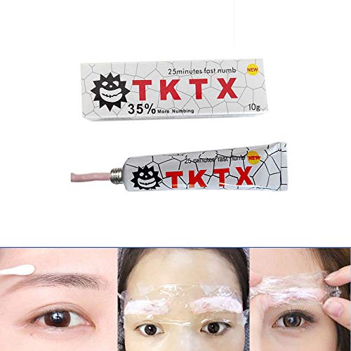 Delaman Crema del Tatuaje Crema Adormecedora del Tatuaje, Anti-Cicatriz, para el Tatuaje, Maquillaje Piercing, Ceja Permanente (Color : White)