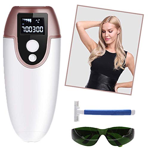 Delanie Depiladora de Luz Pulsada Electrica Mujer IPL Permanente e Indolora Profesional para Mujer y Hombres con 2 Modos de Flashesy Pantalla LCD para Cuerpo en Casa