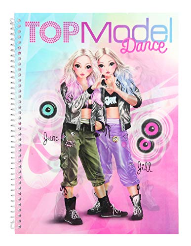 Depesche 10202 Libro para Colorear Pegatinas y diseño Fun Dance, TOPModel, Multicolor