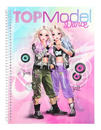 Depesche 10202 Libro para Colorear Pegatinas y diseño Fun Dance, TOPModel, Multicolor