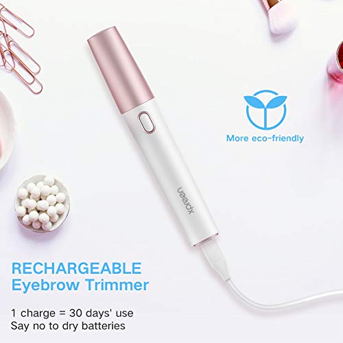 Depilador Cejas De Mujer,Xpreen Depiladora Facial Mujer,Depiladora Facial Mujer , Depiladora Mujer 2 en 1 Rasuradora Mujer para Cejas y Removedor Vellos Sin Dolor Cejas Labios Nariz Cuerpo luz led