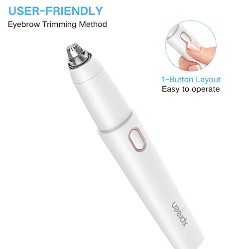 Depilador Cejas De Mujer,Xpreen Depiladora Facial Mujer,Depiladora Facial Mujer , Depiladora Mujer 2 en 1 Rasuradora Mujer para Cejas y Removedor Vellos Sin Dolor Cejas Labios Nariz Cuerpo luz led