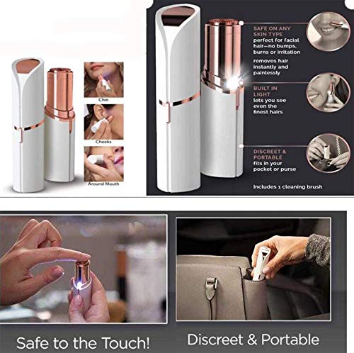 Depiladora De Pelo Facial Sin Dolor Depiladora Mini Lápiz Labial Hair Razor Bikini Trimmer Para Chin Cheek Lip Eyebrow