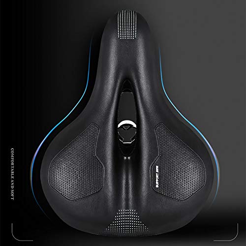 Derkoly - Cojín para silla de montar de bicicleta, resistente a los golpes, suave
