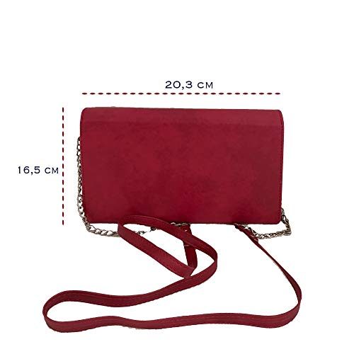 Desconocido Borsa Donna Tracolla Spalla Mano Tote Bag Borsa Chloe Rosa flamencos Negros y fucsias