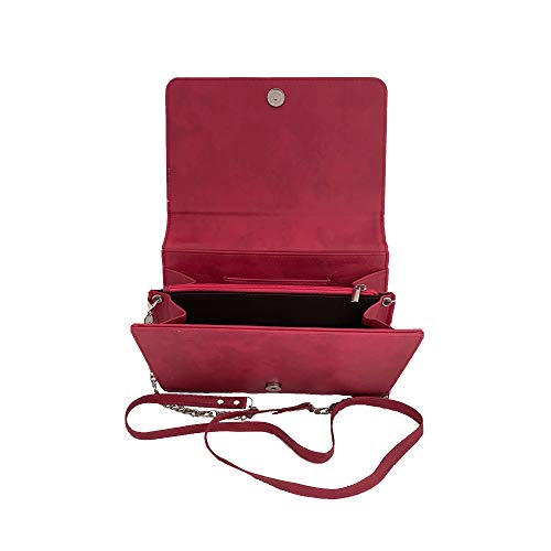 Desconocido Borsa Donna Tracolla Spalla Mano Tote Bag Borsa Chloe Rosa flamencos Negros y fucsias