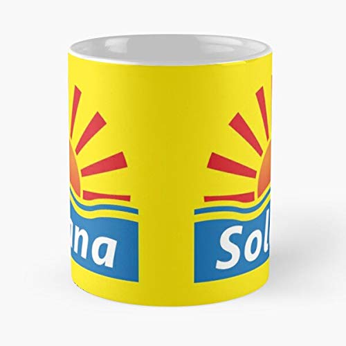 DesignDetail Solana Funny Hotel Spain Humor Benidorm TV Television La Mejor Taza de café de cerámica de mármol Blanco de 11 oz