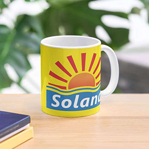DesignDetail Solana Funny Hotel Spain Humor Benidorm TV Television La Mejor Taza de café de cerámica de mármol Blanco de 11 oz
