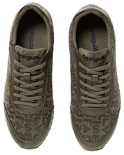 Desigual 19WSKP094085 Logomania-Sneakers Pegaso SKU - Zapatillas de Skate, Color Verde, Talla 38 EU