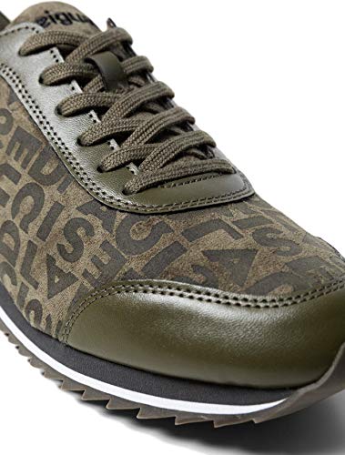 Desigual 19WSKP094085 Logomania-Sneakers Pegaso SKU - Zapatillas de Skate, Color Verde, Talla 38 EU