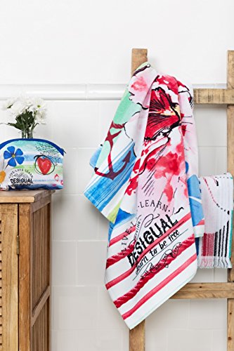 Desigual 61WL0A2 Living Blue Summer - Toalla de ducha, multicolor
