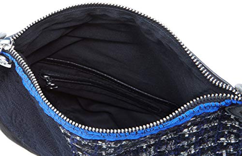 Desigual Bag Liberté Patch Folded, Bolso para Mujer, Negro (Negro), 35.5 x 3 x 31 cm (B x H x T)