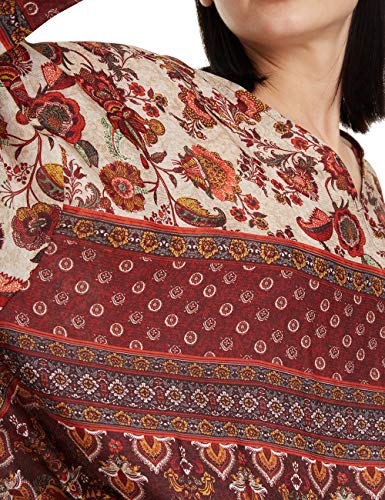 Desigual Blouse Sena Blusas, Rojo (Borgoña 3007), M para Mujer