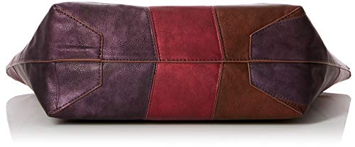 Desigual - Bols_ares Capri Zipper, Shoppers y bolsos de hombro Mujer, Rojo (Magenta), 13x28x30 cm (B x H T)