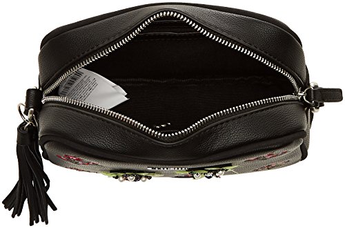 Desigual - Bols_bacardi Charlotte, Bolsos bandolera Mujer, Schwarz (Negro), 7x15x21 cm (B x H T)