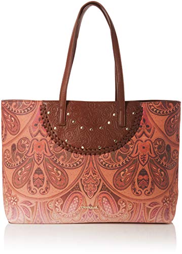 Desigual - Bols_winter Valkyria_redmond, Shoppers y bolsos de hombro Mujer, Marrón (Leather Brown), 13x29x38 cm (B x H T)