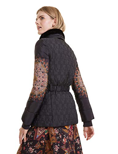 Desigual Coat AGGU Abrigo, Negro (Negro 2000), 46 para Mujer
