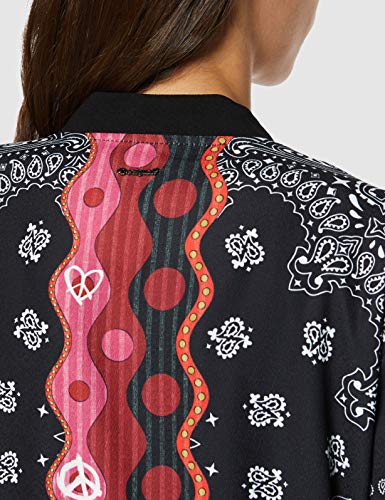 Desigual Coat Cassidy Abrigo, Azul (Navy 5000), 46 (Talla del Fabricante: 44) para Mujer