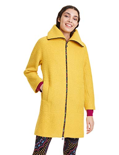 Desigual Coat Land Abrigo, Amarillo (Solar Power 8067), EU 38 para Mujer