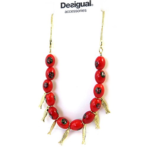 Desigual [M3284] - Cuello creador 'Desigual' de oro rojo (pescado).