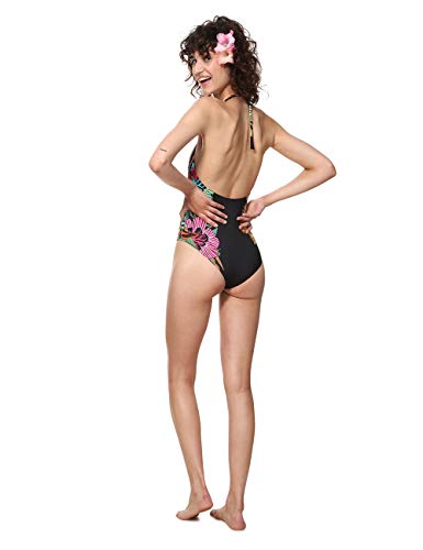 Desigual Swimwear One-Piece Sandy Woman Black Traje de baño de una Sola Pieza, Negro (Negro 2000), M para Mujer