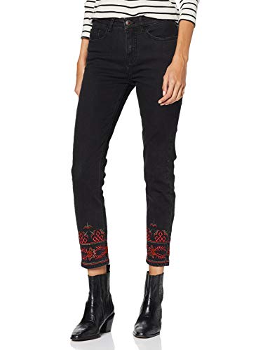 Desigual Trousers Calipso Vaqueros Slim, Azul (Denim Black Wash 5162), Keine Angabe (Talla del Fabricante: 24) para Mujer
