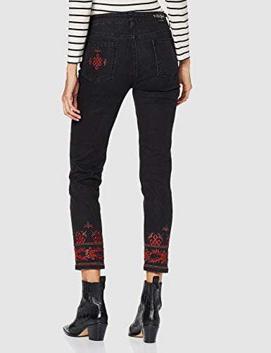 Desigual Trousers Calipso Vaqueros Slim, Azul (Denim Black Wash 5162), Keine Angabe (Talla del Fabricante: 34) para Mujer