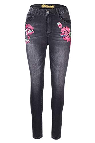 Desigual Vaqueros Mujer Negro
